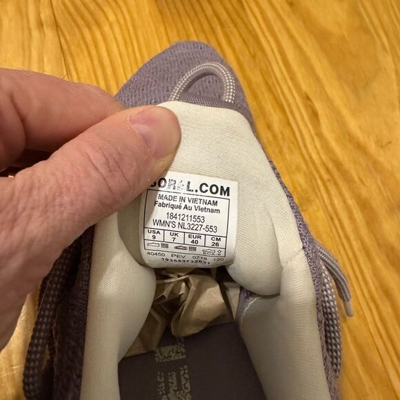 Sorel Kinetic Lace Purple Gray Knit Fabric Women's Sneakers size 9 NL3227-553 - Picture 12 of 12